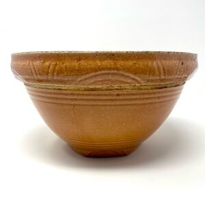 Vintage Watt Pottery Ovenware No 8  Brown Stoneware Mixing Bowl Made In USA